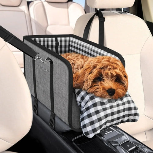 Anti Slip Center Console Dog Seat Universal Inner Seat Belt Height Increasing Seat Soft Pillow Cozy Pet Car Seat Road Trip