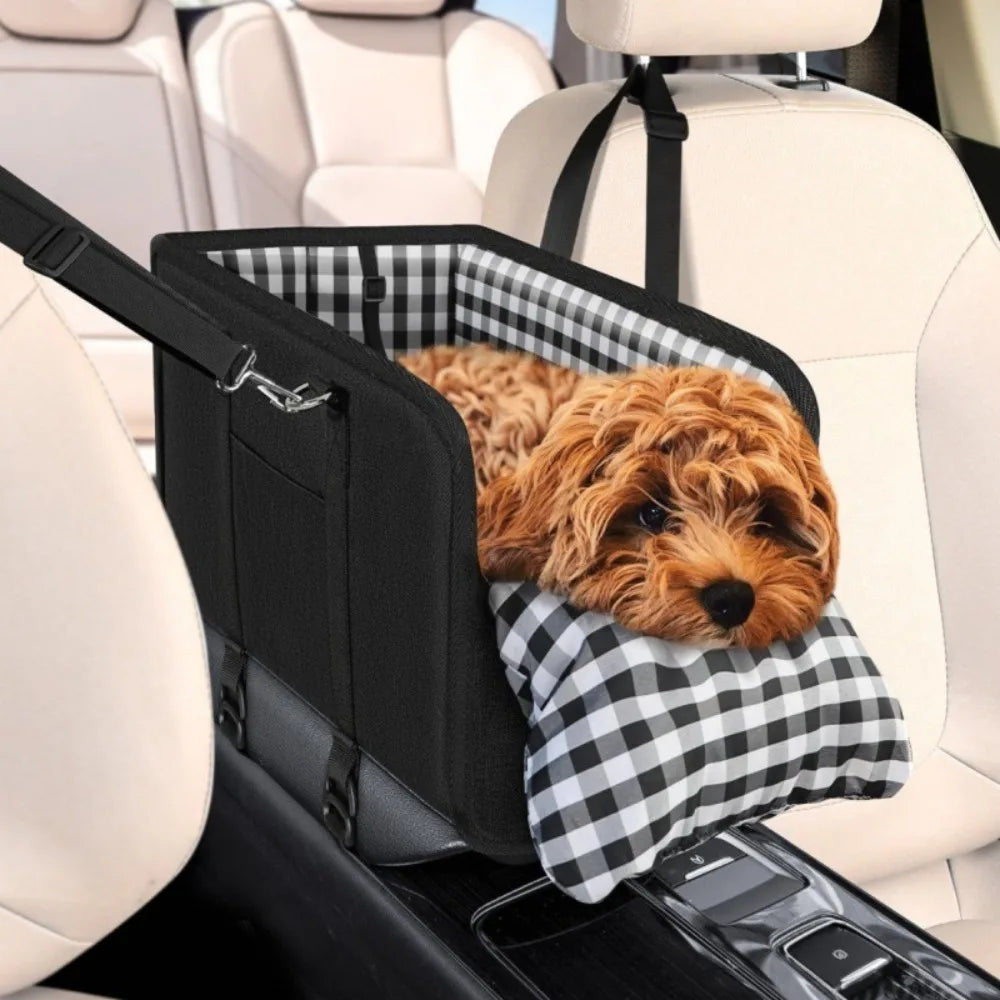 Anti Slip Center Console Dog Seat Universal Inner Seat Belt Height Increasing Seat Soft Pillow Cozy Pet Car Seat Road Trip