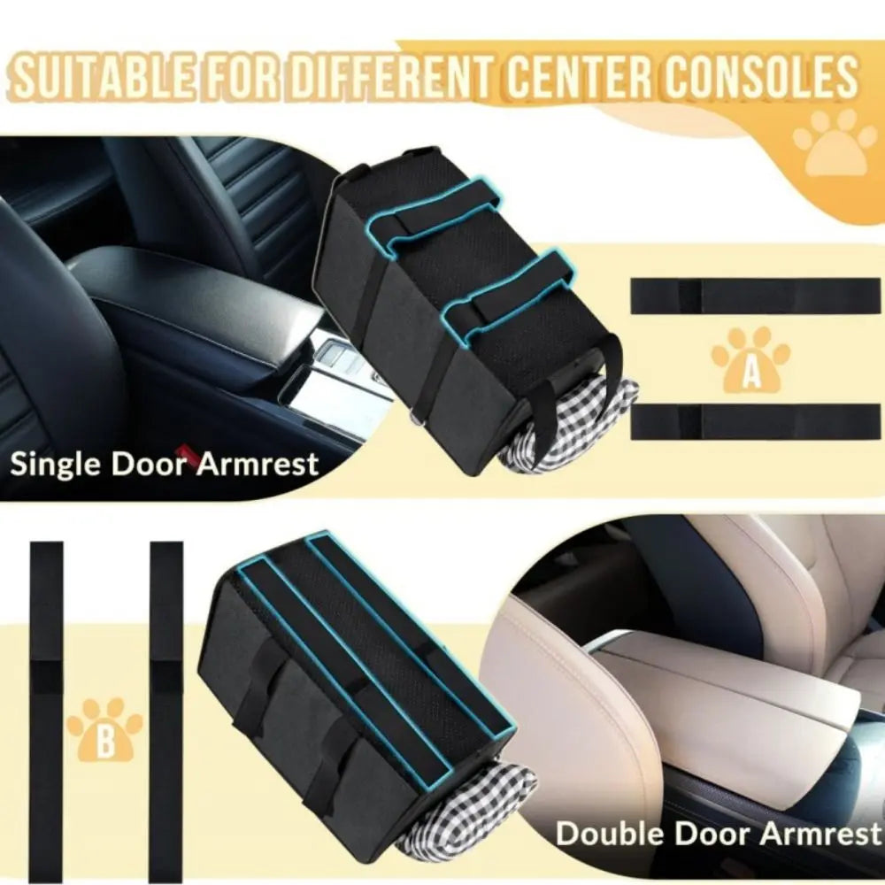 Anti Slip Center Console Dog Seat Universal Inner Seat Belt Height Increasing Seat Soft Pillow Cozy Pet Car Seat Road Trip