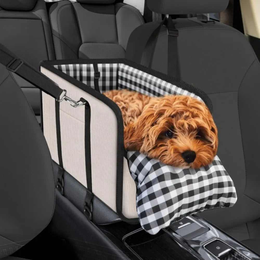 Anti Slip Center Console Dog Seat Universal Inner Seat Belt Height Increasing Seat Soft Pillow Cozy Pet Car Seat Road Trip