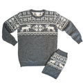 famjamjams Matching Pet & Owner Sweaters - 100% Acrylic Pet Parent Dog Twinning Holiday Ugly Christmas Sweater - Moose Grey Dog L Back Length 16" - Add Human Matching Sweaters to Cart Separately
